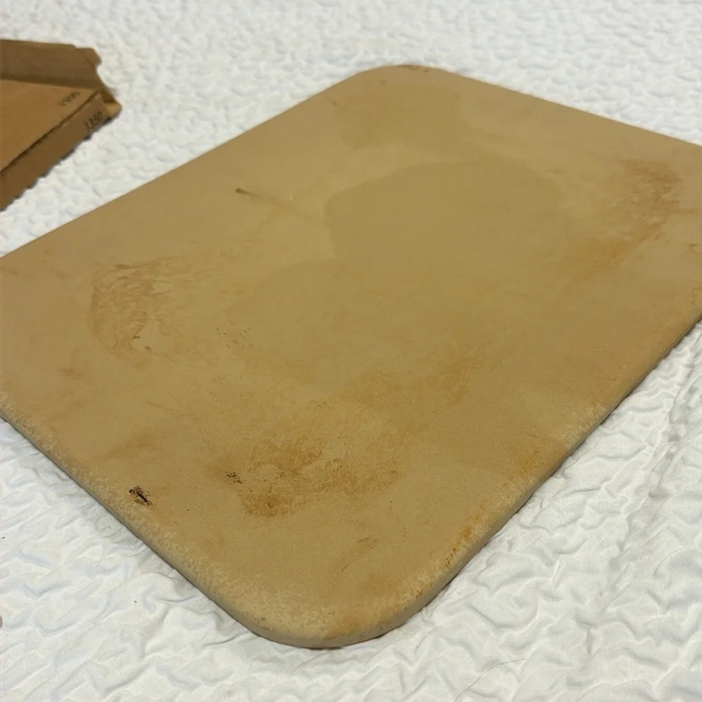 PAMPERED CHEF 1350 STONEWARE RECTANGLE BAKING STONE PIZZA 12X15 COOKIE SHEET